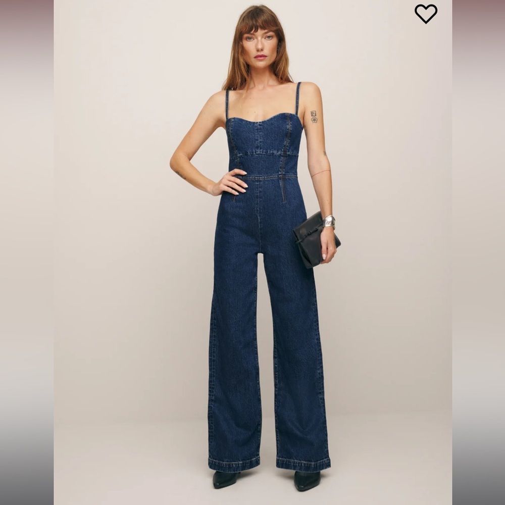 NWT Daphne Wide Leg Denim Jumpsuit